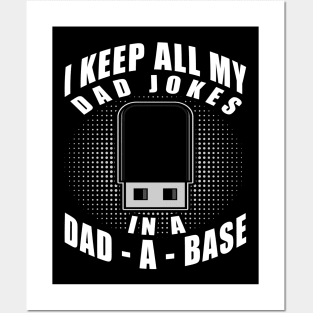 I Keep All My Dad Jokes Funny Quote Daddy Husband Posters and Art